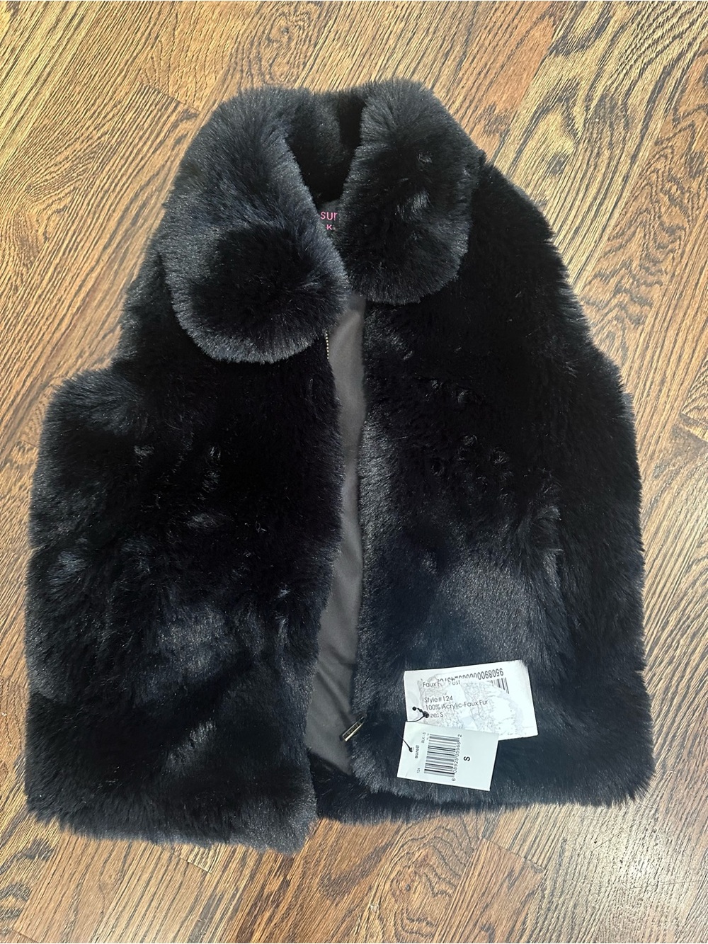NEW with tags - Black Faux Fur Vest